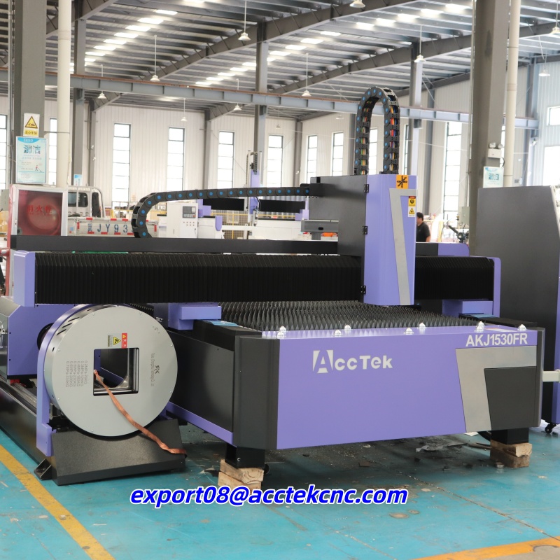 Industrial Laser Cutting Machine Price - Goedkope vezellaser snijmachine met draaibare portaalconstructie,
