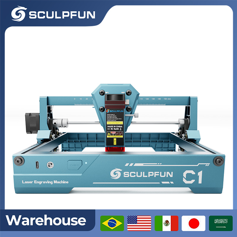 Industrial Laser Engraving Machine - Sculpfun 3W C1 Mini Lasergraveermachine Draagbare