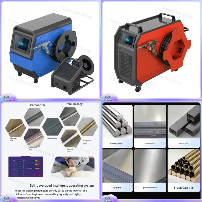 Industrial Handheld Laser Welder - Vier-in-één luchtgekoelde laserlasmachine, draagbare metaallasser voor