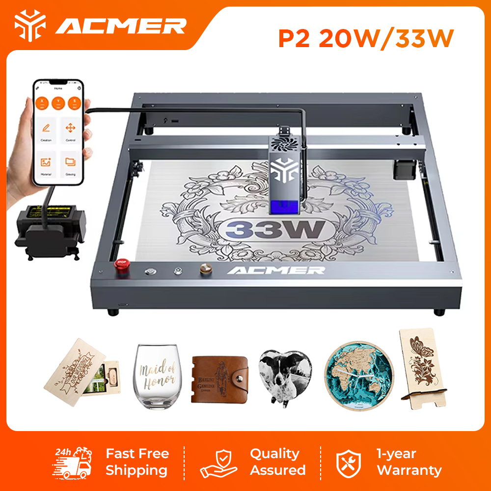 Industrial Laser Engraving Machine - ACMER P2 33W Lasergraveer- en snijmachine