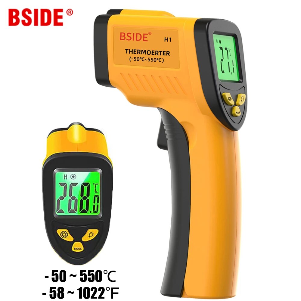 Industrial Infrared Laser - Digitale Infraroodthermometer-50-550c Contactloos Digitaal Laserthermometerpistool Voor