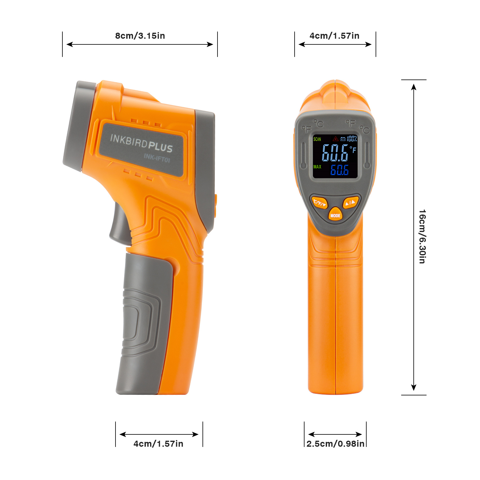 Inkbird Laser Infrarood Thermo - Industrial Infrared Laser recensie en prijs