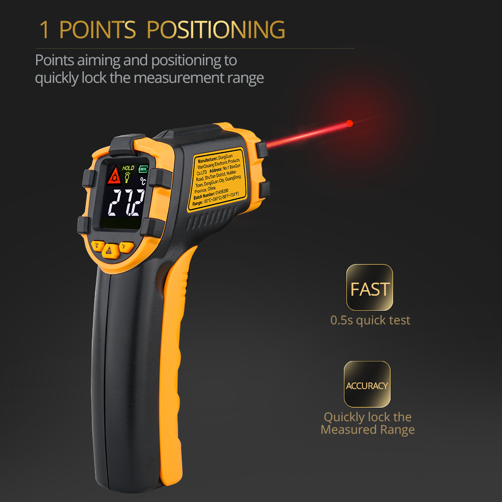 LCD-lasermeter Digitale infrar - Industrial Infrared Laser recensie en prijs