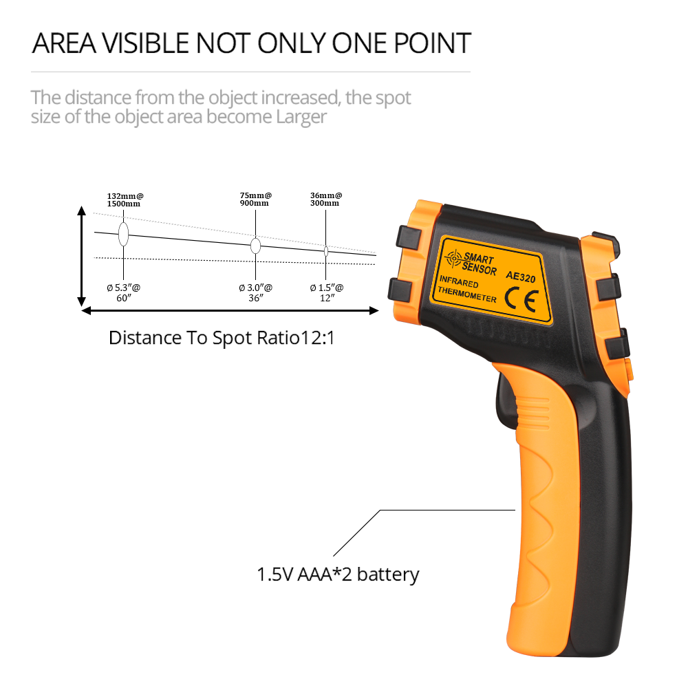 LCD-lasermeter Digitale infrar - Industrial Infrared Laser recensie en prijs