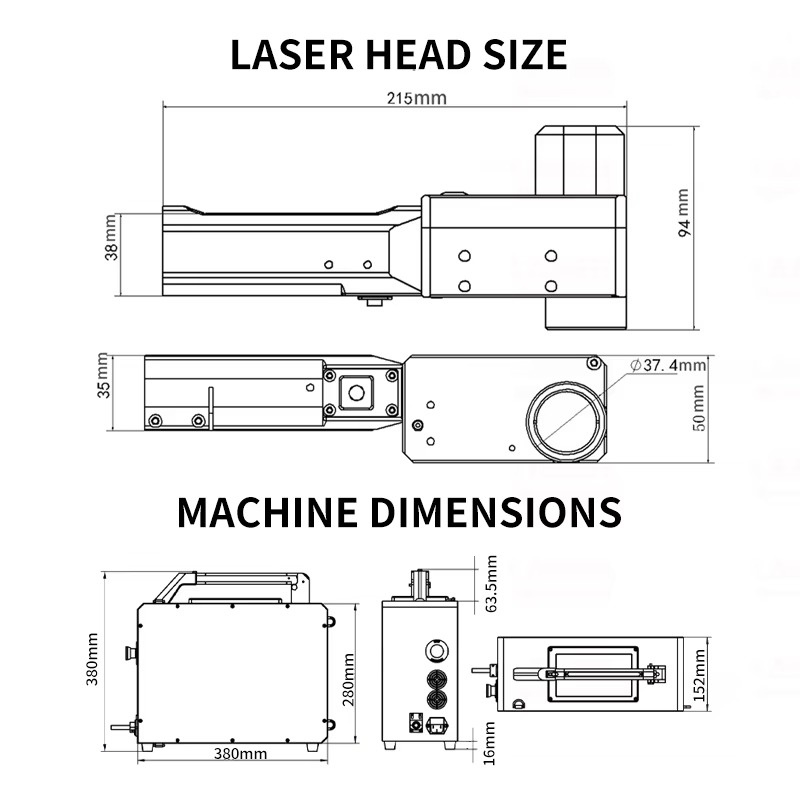 Draagbare rugzakmodel handlase - Industrial Laser Types recensie en prijs