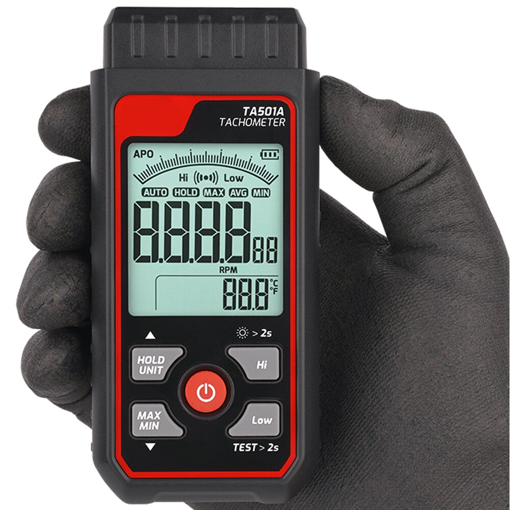 TA501A Lasertoerenteller Tot 9 - Industrial Laser Tachometer recensie en prijs