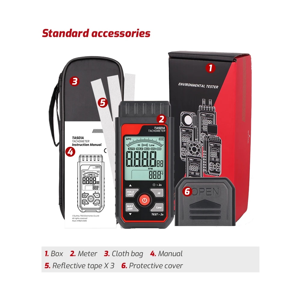 TA501A Lasertoerenteller Tot 9 - Industrial Laser Tachometer recensie en prijs