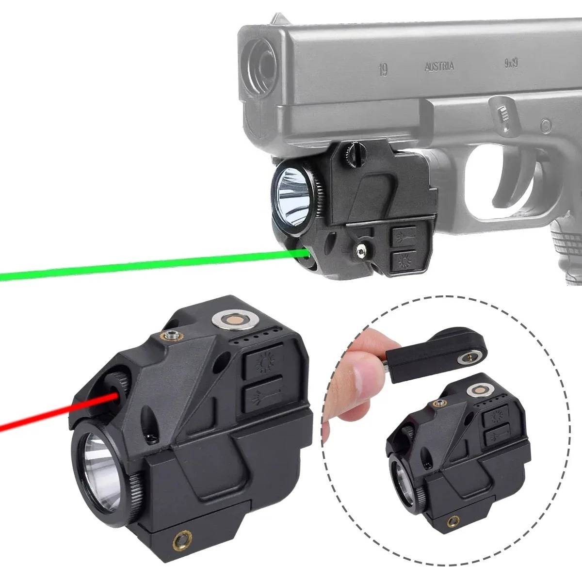 Tactische compacte LED-zaklamp - Industrial Laser Pointer recensie en prijs