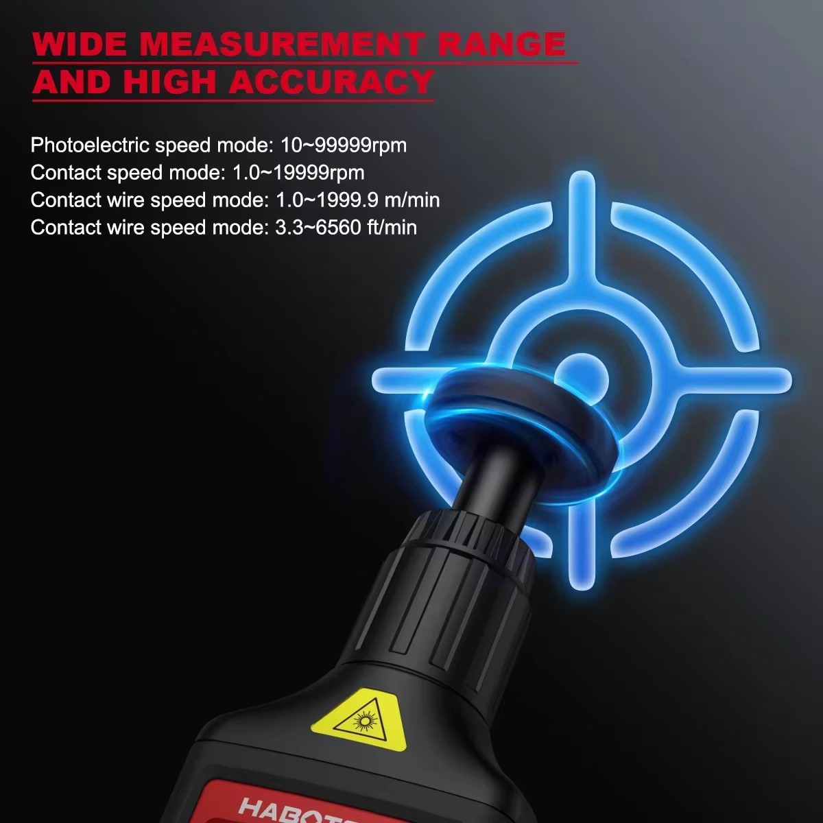 HABOTEST HT671 2-in-1 digitale - Industrial Laser Tachometer recensie en prijs