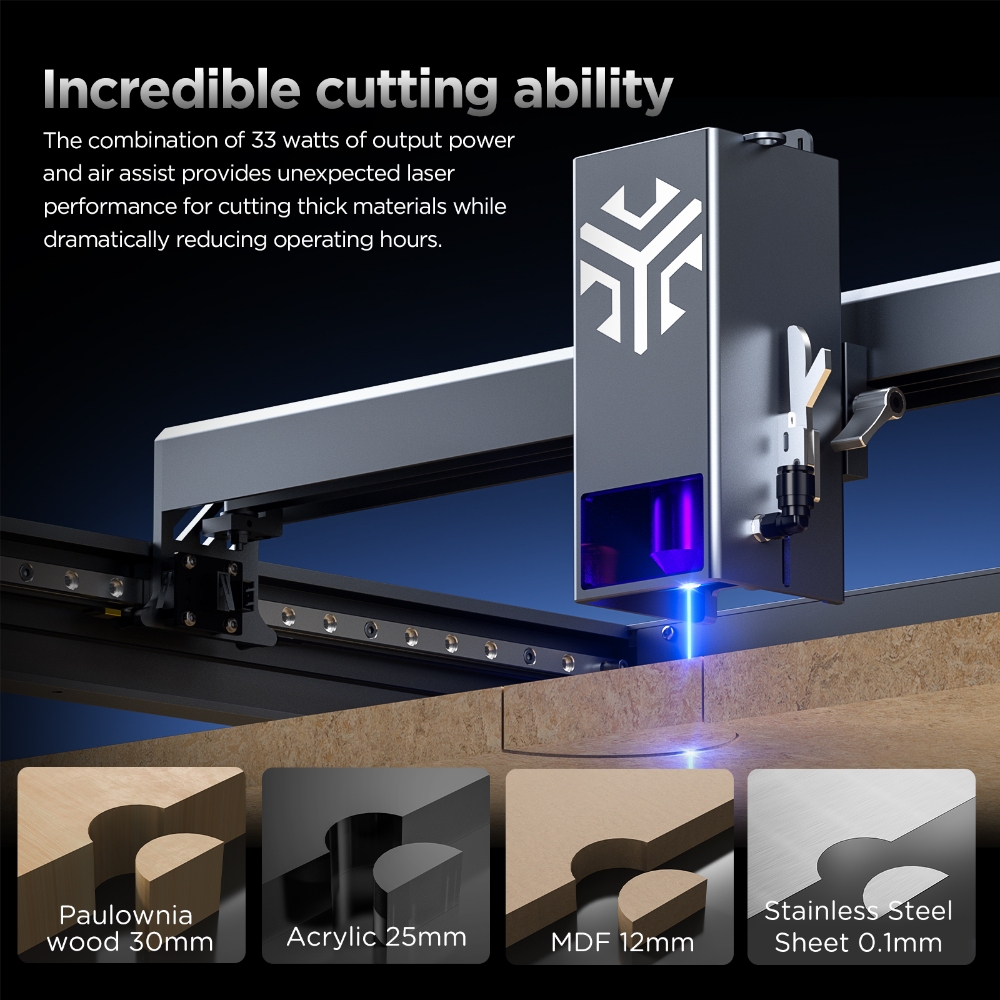 ACMER P2 33W Lasergraveermachi - Industrial Laser Engraver For Wood recensie en prijs