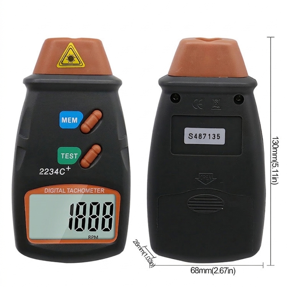 Handheld digitale lasertachome - Industrial Laser Tachometer recensie en prijs